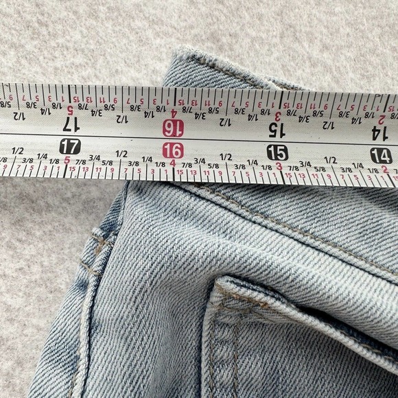 Indigo Rein High Rise Flare Leg Curvy Jeans Womens 15 Stretch Denim Blue Ripped - Picture 12 of 14